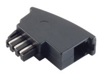 helos Adapter TAE F Stecker/6P4C Buchse, schmal, Bel. US-Std, lose helos Adapter TAE F Stecker/6P4C Buchse, schmal, Bel. US-Std, lose