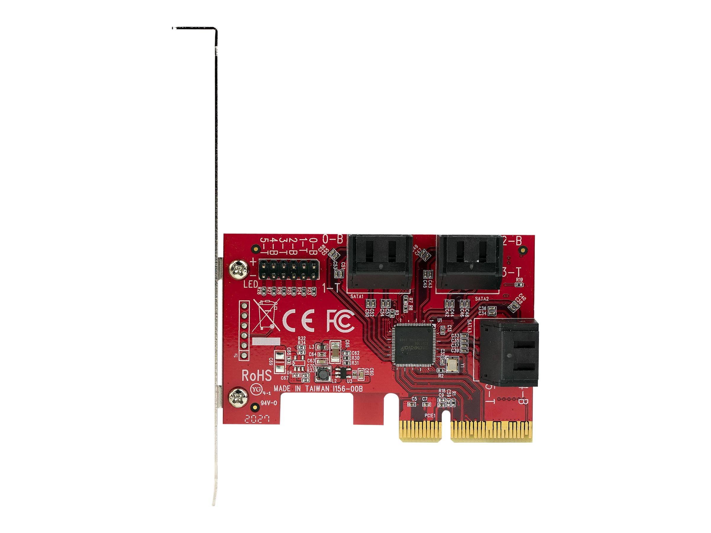 STARTECHCOM PCIe SATA Controller Karte 6 Port SATA ErweiterungskarteKontroller 6Gbits VollLowProfile Blende Festplatten