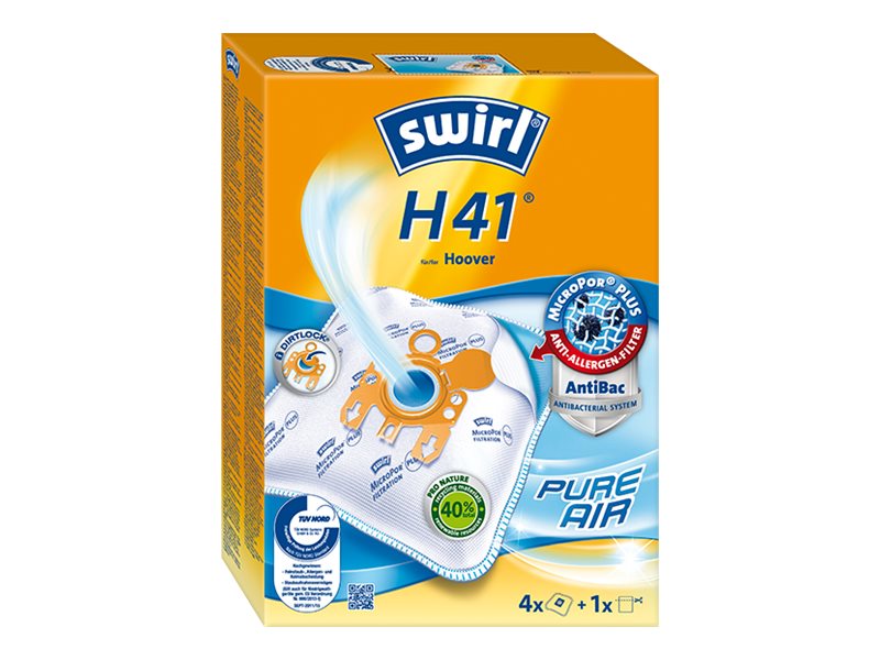 4 swirl MicroPor Plus H 41 Staubsaugerbeutel