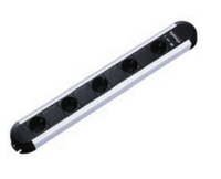 Bachmann Steckdosenleiste PRIMO ALU, 5-fach, schwarz, 2,0m, ohne Schalter Bachmann Steckdosenleiste PRIMO ALU, 5-fach, schwarz, 2,0m, ohne Schalter