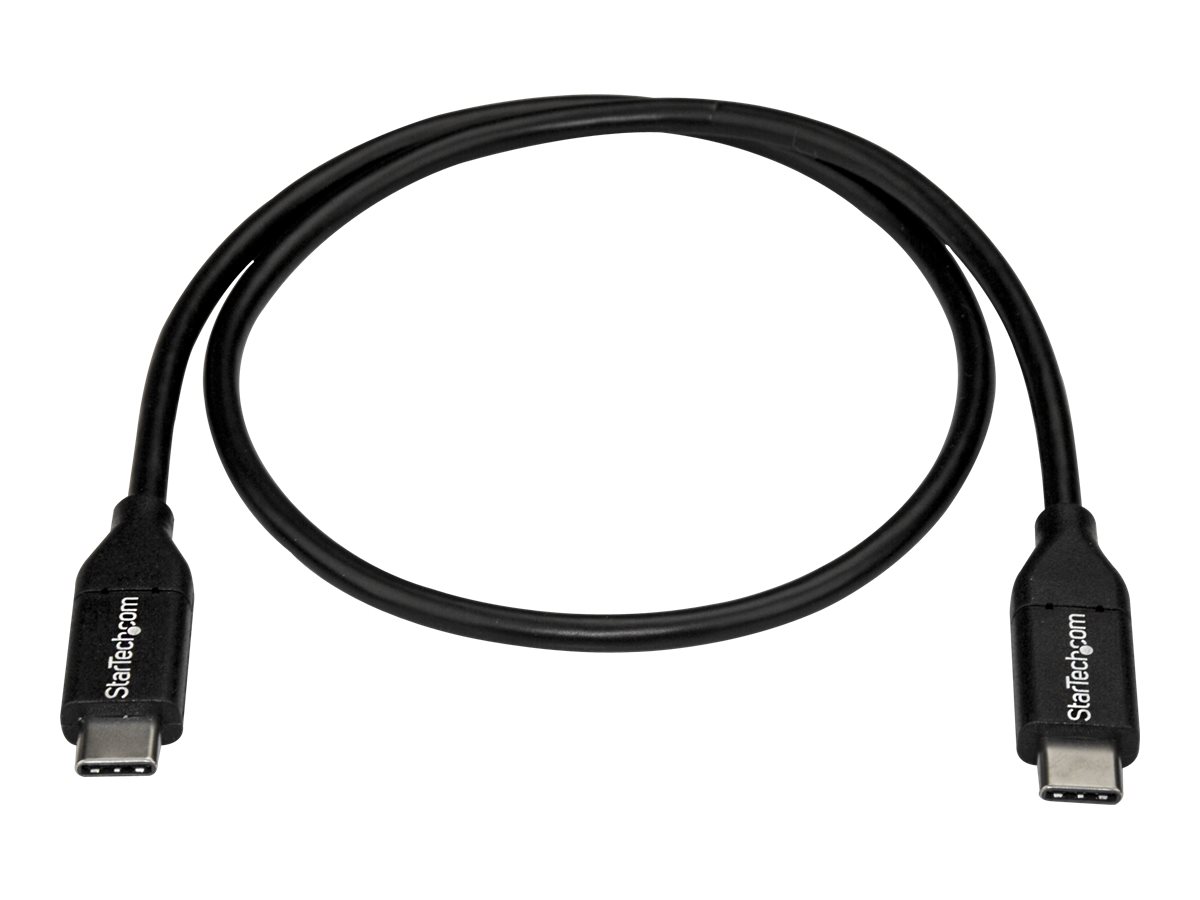 STARTECH.COM 0.5m USB C Cable - USB 2.0 - M/M - USB-C Charger Cable - USB 2.0 Type C Cable - Short USB C Cable
