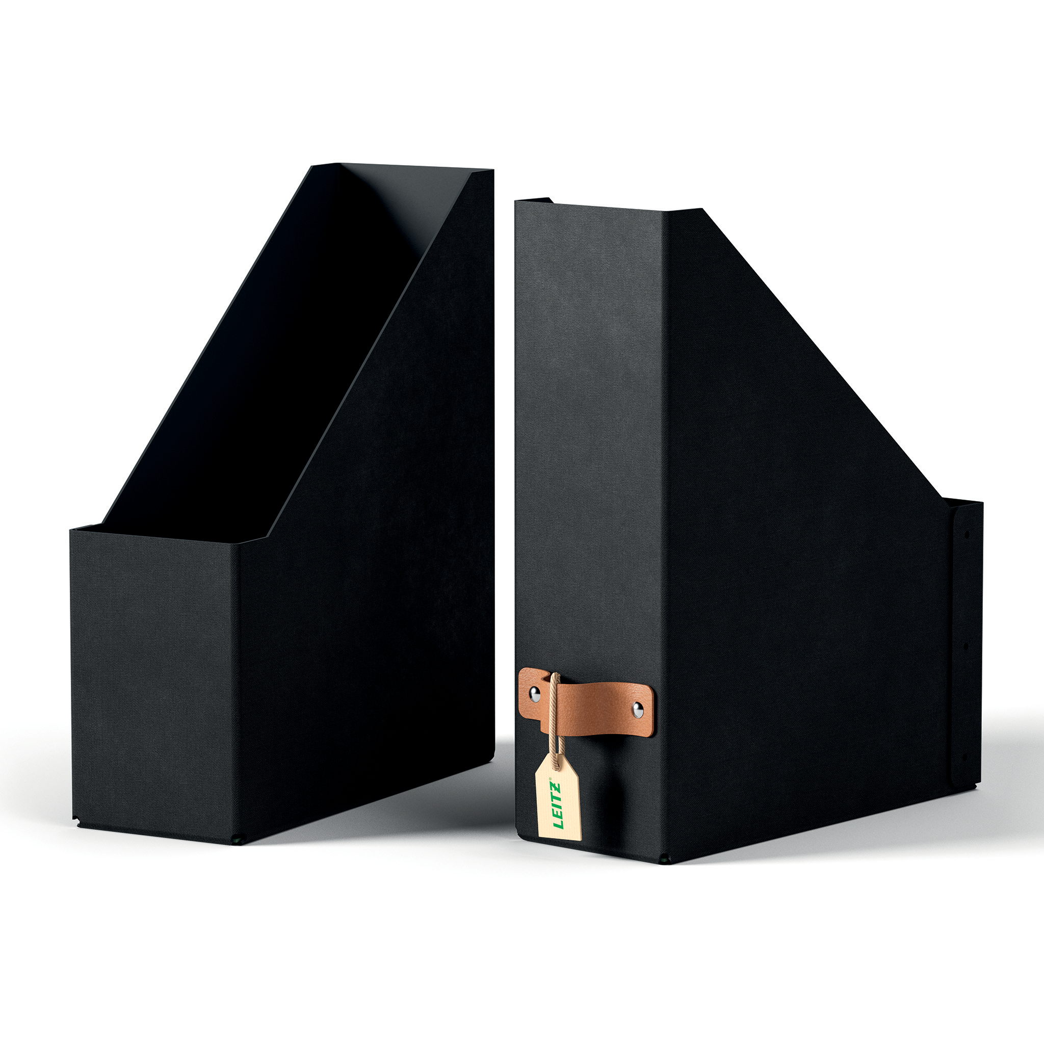 2 LEITZ Stehsammler Puro 24710095 schwarz Karton, DIN A4