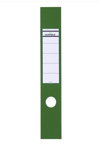 10 DURABLE Ordneretiketten ORDOFIXÂ® grÃ¼n fÃ¼r 7,0 cm RÃ¼ckenbreite