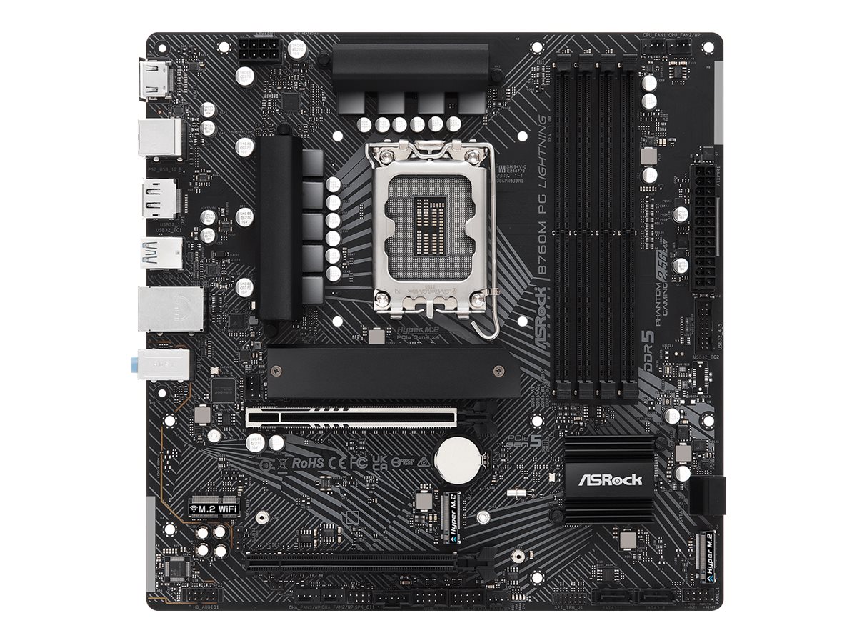 ASRock B760M PG LIGHTNING - Motherboard - micro ATX - LGA1700-Sockel - B760