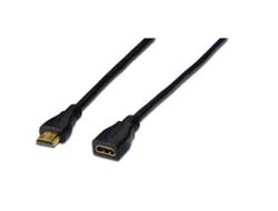 ASSMANN HDMI High Speed Verlängerungskabel Typ A St/Bu 2,0m m/Ethernet Ultra HD 24p gold sw ASSMANN HDMI High Speed Verlängerungskabel Typ A St/Bu 2,0m m/Ethernet Ultra HD 24p gold sw