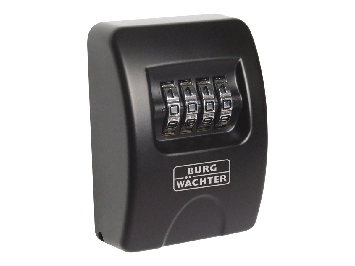 BURG WÄCHTER Key Safe Schlüsselkasten schwarz, Zahlenschloss, 6,1 x 3,9 x 8,5 cm, 1 St