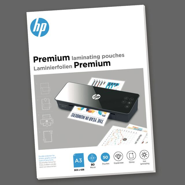 HP Premium Laminierfolien glänzend für A3 80 micron, 50 St