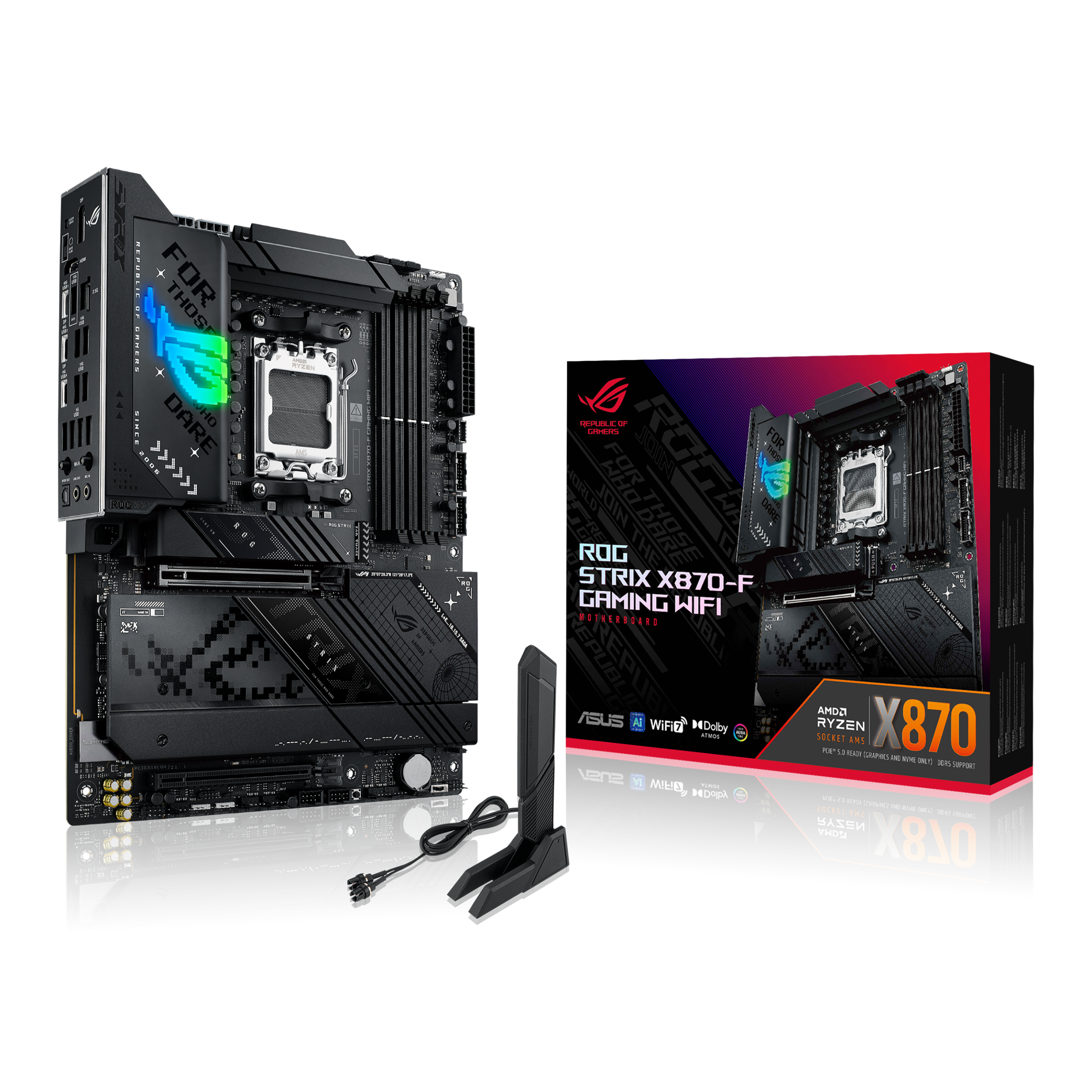 ASUS ROG STRIX X870-F GAMING WIFI Wi-Fi 7 USB-C 3.2 Gen 2x2 2.5 Gigabit LAN