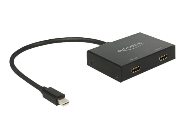 Adapter DeLock 12 Splitter 1x mini DP in 2x HDMI out black