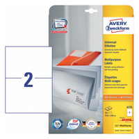 60 AVERY Zweckform Etiketten 6176 weiss 210,0 x 148,0 mm 60 AVERY Zweckform Etiketten 6176 weiss 210,0 x 148,0 mm
