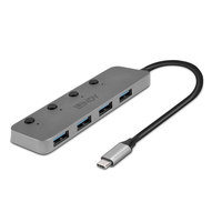 LINDY 4 Port USB 3.2 Typ C Hub mit Ein-/Ausschalter LINDY 4 Port USB 3.2 Typ C Hub mit Ein-/Ausschalter