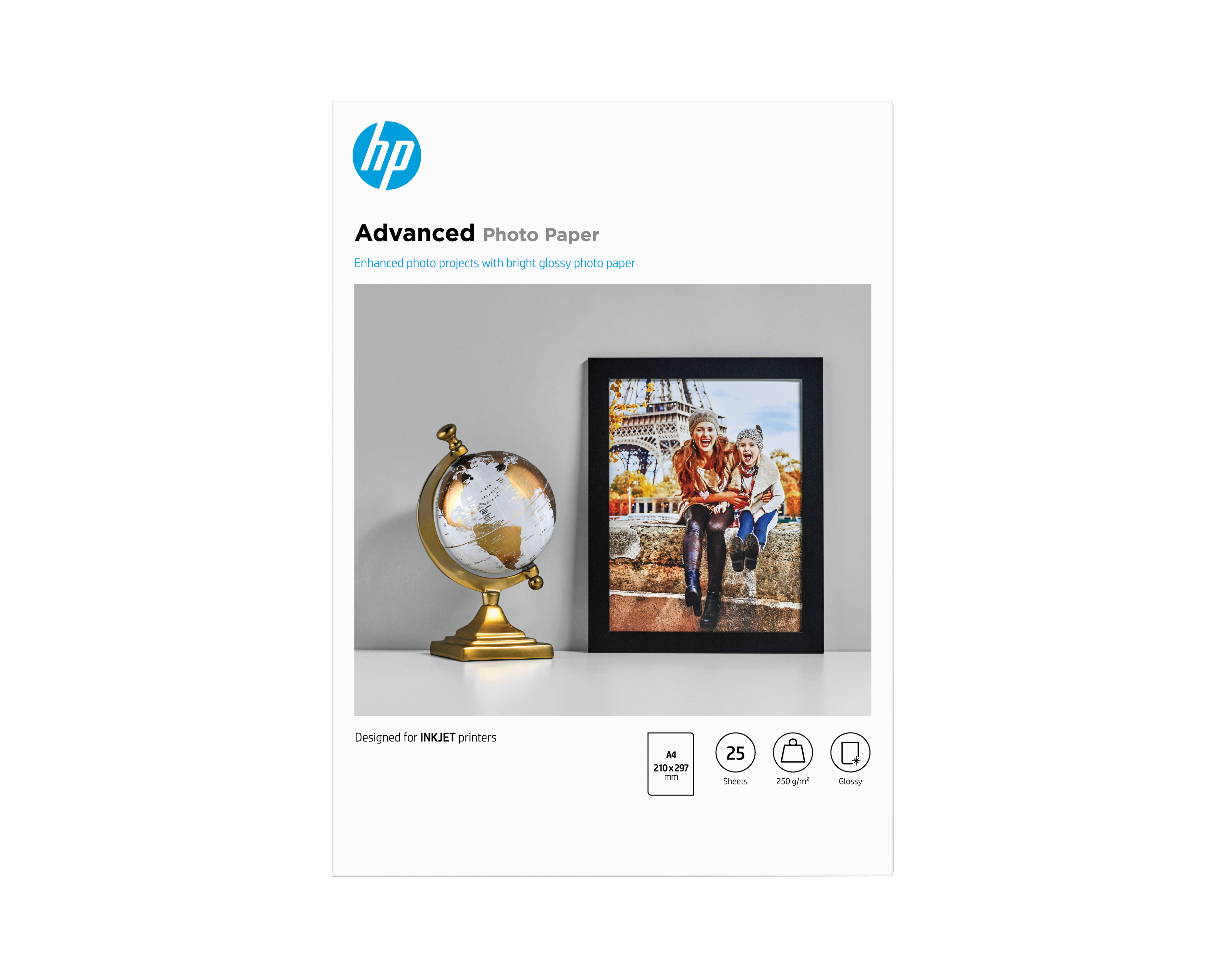 HP original Q5456A Advanced glossy photo paper Ink cartridge 250gm2 A4 25 sheets 1pack
