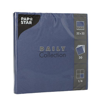 PAPSTAR Servietten Daily Collection dunkelblau 2-lagig 32,0 x 32,0 cm, 20 St.