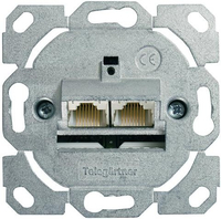TGT Datendose Cat6A ISO AMJ45 8/8 UP/0 2xRJ45 o. Zentralplatte TGT Datendose Cat6A ISO AMJ45 8/8 UP/0 2xRJ45 o. Zentralplatte