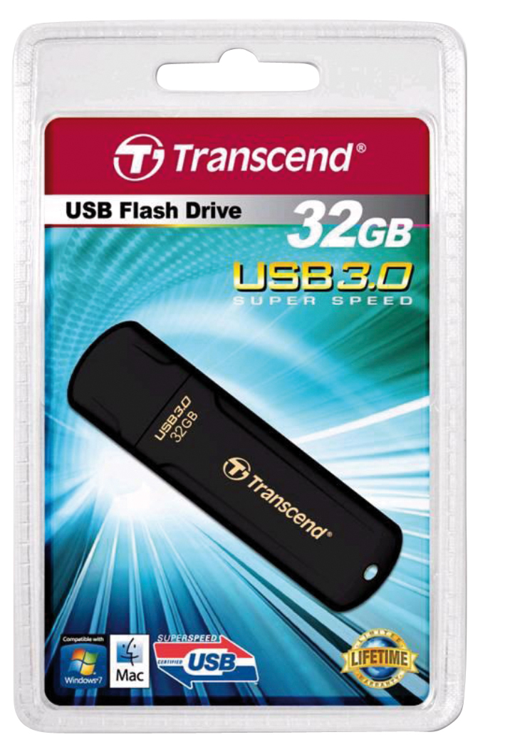 TRANSCEND JetFlash 700 32GB USB 3.0 Flash Drive 70MB/s schwarz