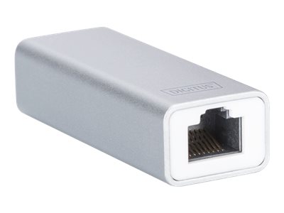 DIGITUS USB 3.0 Typ C Gigabit Ethernet Adapter Chipset RTL8153 20cm Kabel weiss