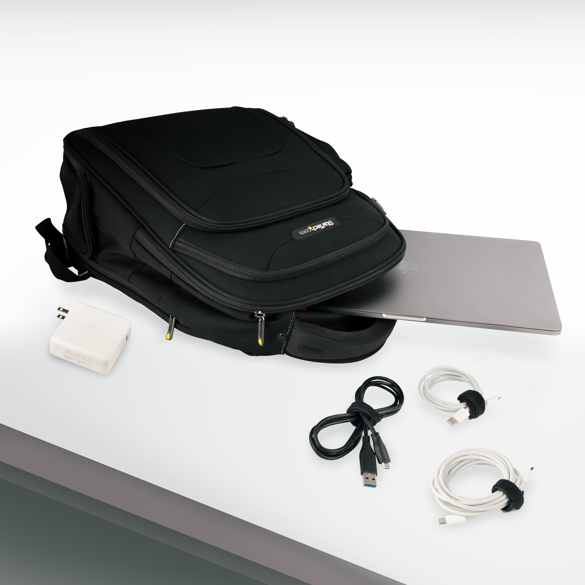 STARTECHCOM 15cm Klettkabelbinder Set 50St Wiederverwendbare Kabelbinder Kabelbinder Klettverschluss für Kabelmanagement
