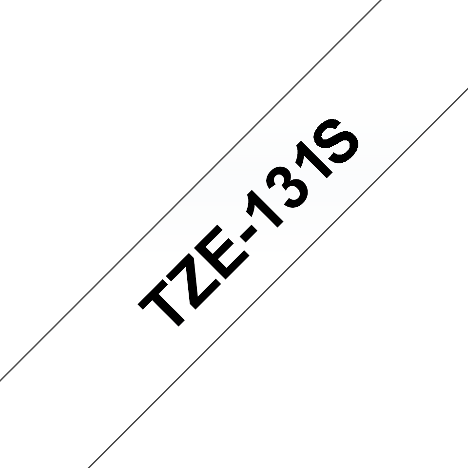 Brother TZe-131S Schriftband Schwarz auf Transparent