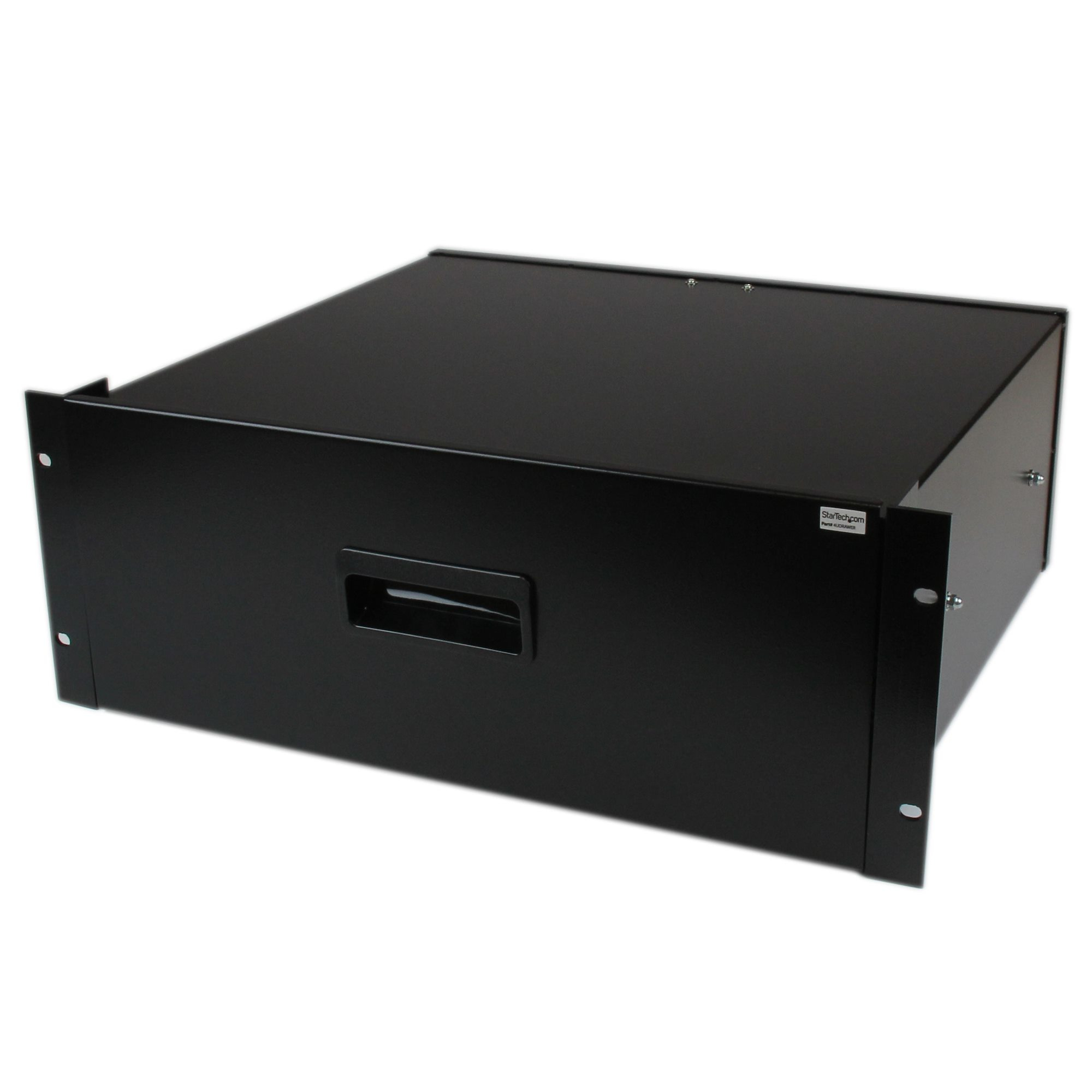 STARTECHCOM 4HE Rackschublade aus Stahlblech in Schwarz Schublade fUer 19 Zoll Rack oder Serverschrank