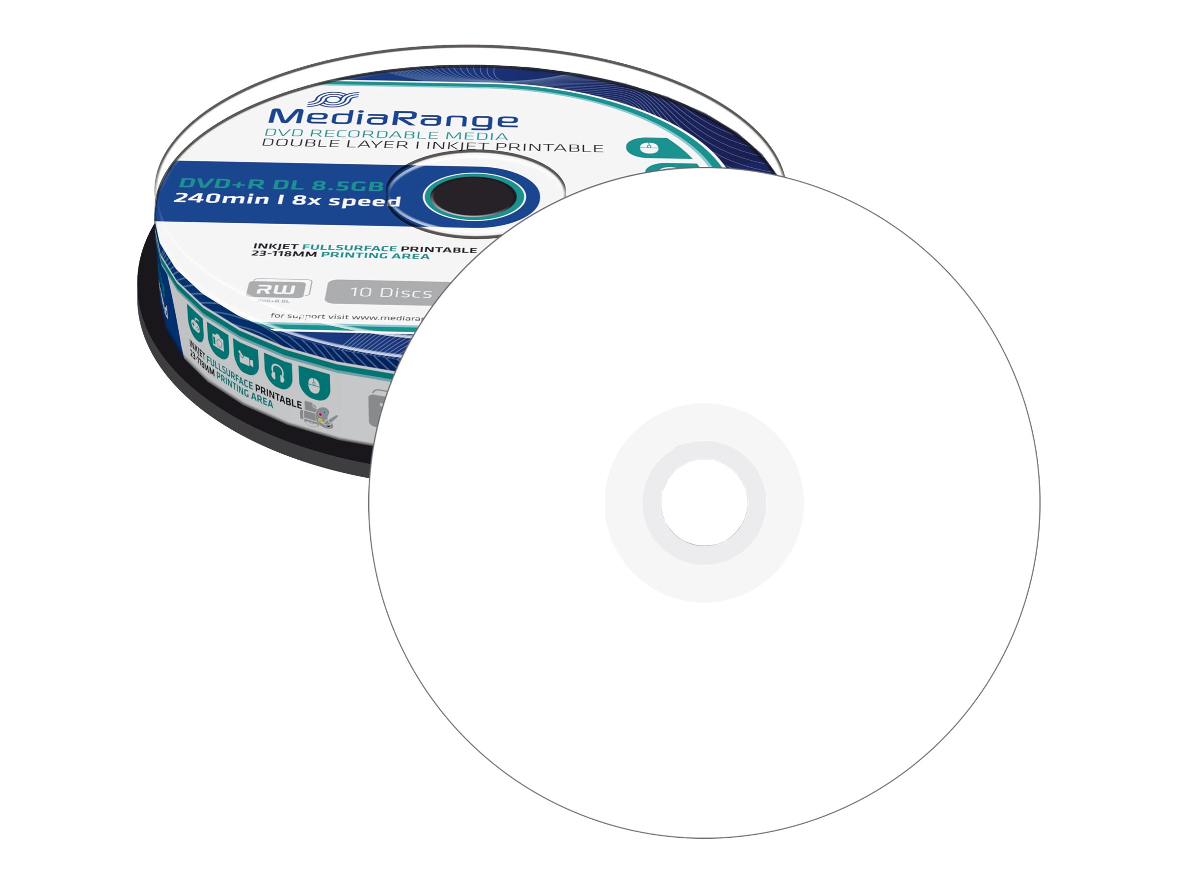 MEDIARANGE DVD+R DL 8.5GB 8x IW (10) CB MEDIARANGE DVD+R DL 8.5GB 8x IW (10) CB
