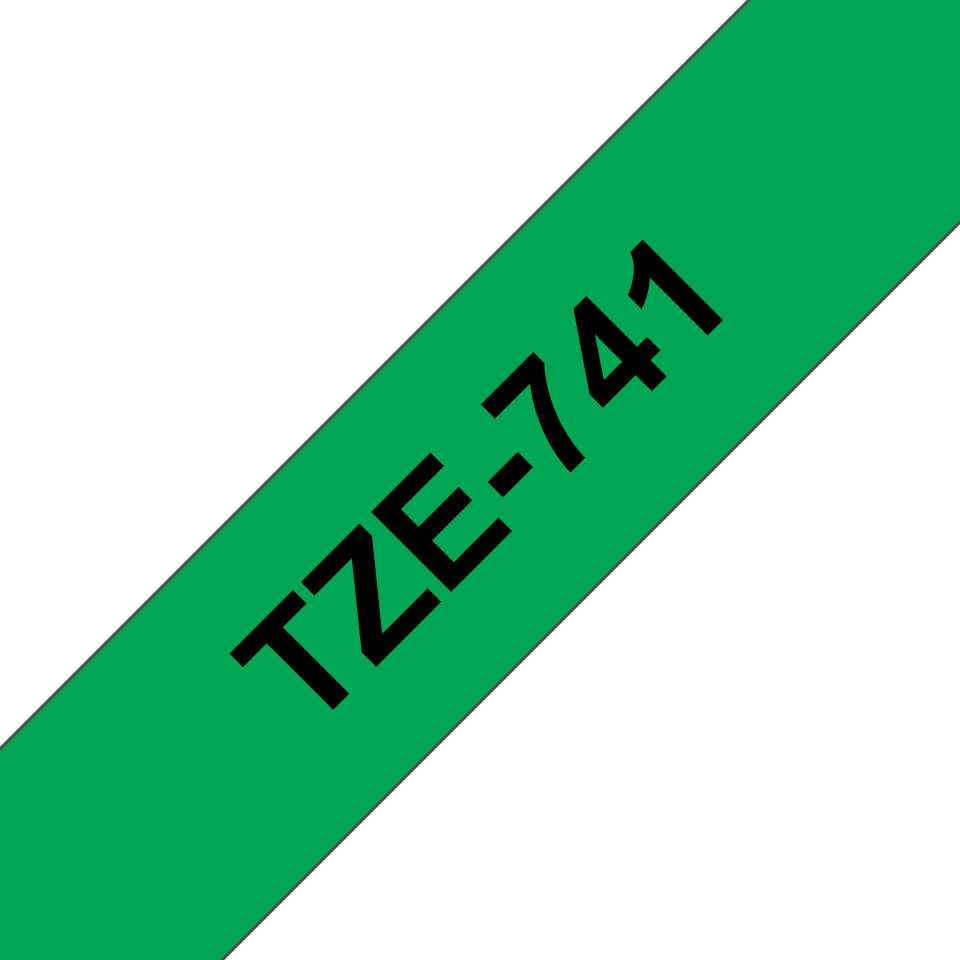 TZE741 BROTHER PT Schriftband 18mm gruen