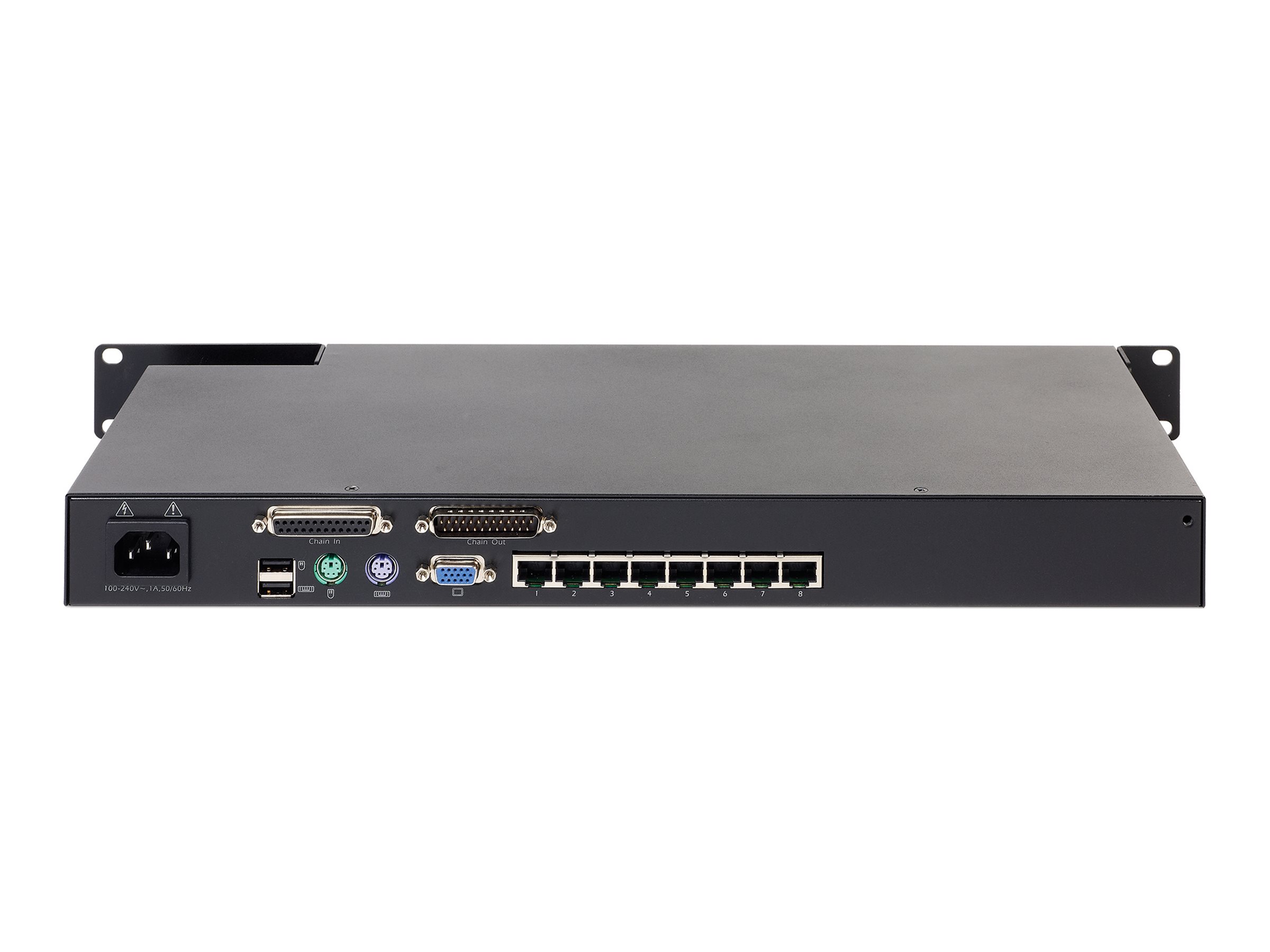 APC KVM 2G Analog KVM switch CAT5 8 x KVM ports 1 local user rackmountable TAA Compliant