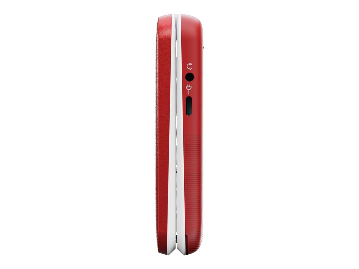 Doro Leva L30 4G, Grosstastenklapphandy, rot-weiss