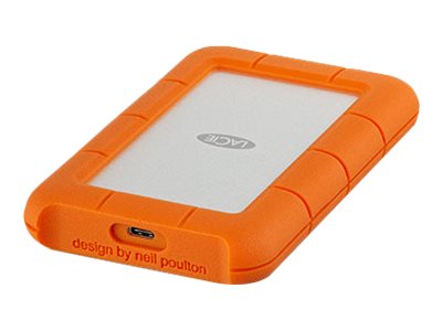 LACIE RUGGED 4TB USB-C USB3.0 Drop- crush- and rain-resistant for all-terrain use orange