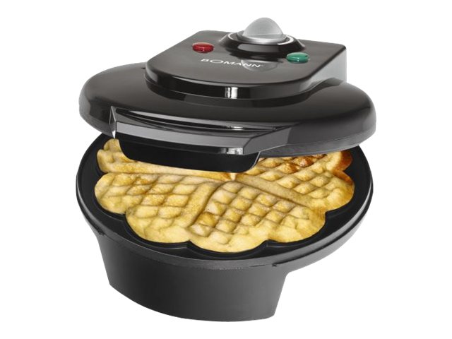 Bomann Waffeleisen WA 5018 CB schwarz 1200W Herzform
