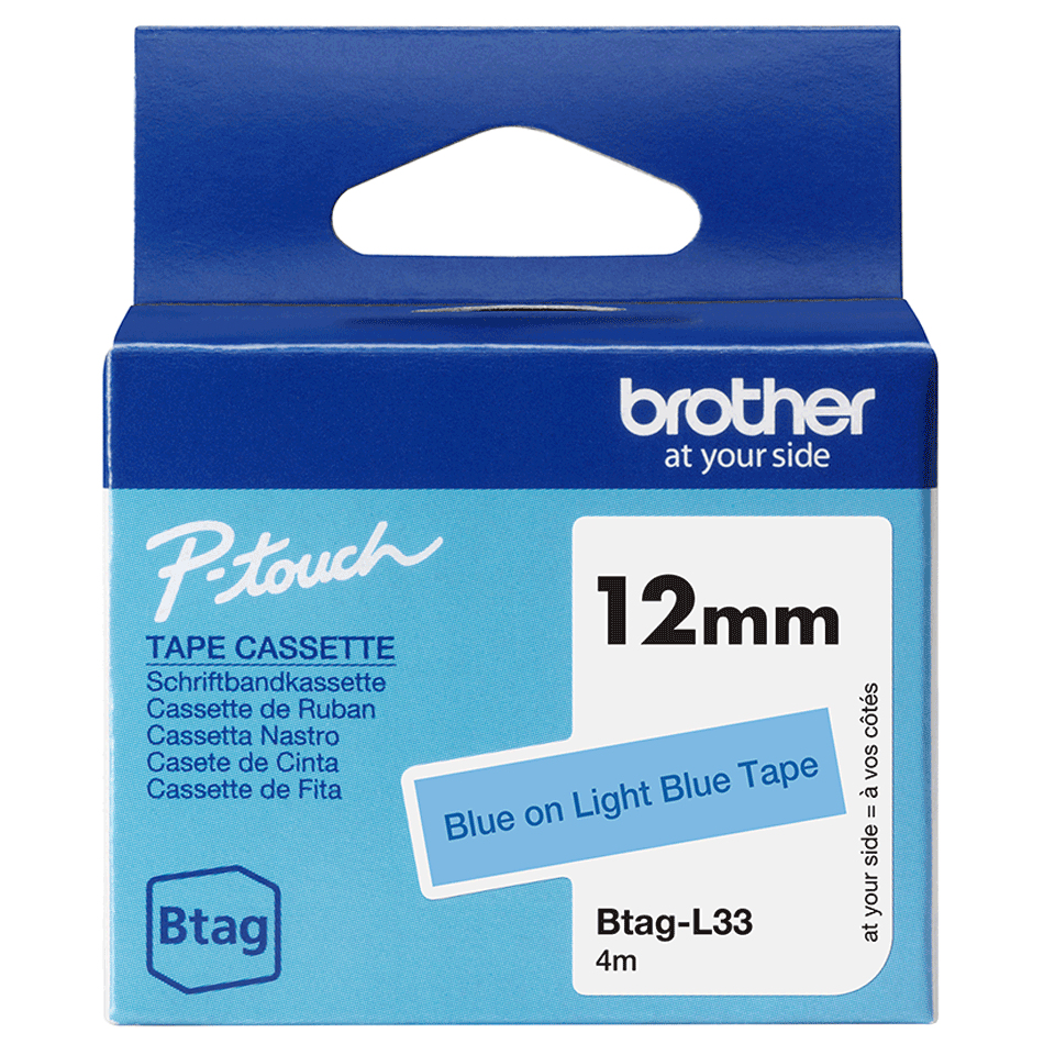 Brother BTAG-L33 Blau auf Hellblau