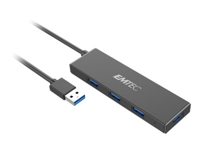 EMTEC USB-Hub T620A Type-A Classic 4-fach schwarz EMTEC USB-Hub T620A Type-A Classic 4-fach schwarz