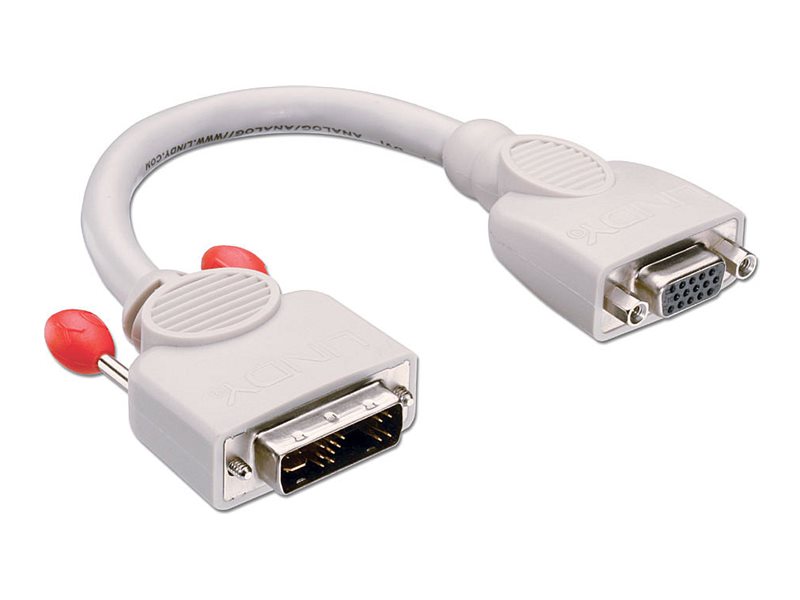 LINDY DVI-I-Adapter DVI-A male an VGA female Kurzes Adapterkabel ca. 20cm