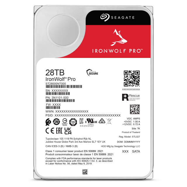 28TB Seagate IronWolf Pro ST28000NT000 7200 512MB intern