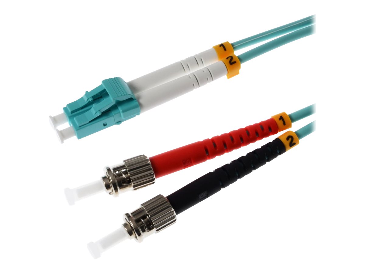 helos LWL Patchkabel LC/ST Duplex 50/125µm OM3 aqua 5,0m