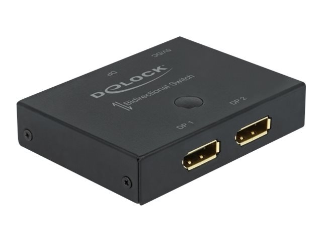 Delock DisplayPort 2 - 1 Umschalter bidirektional 8K 30 Hz