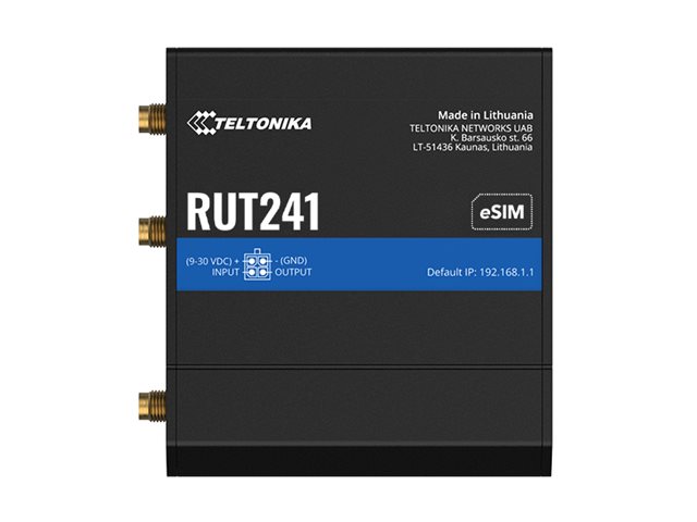 TELTONIKA NETWORKS RUT241 eSIM 4GLTE3G2G EMEA Router