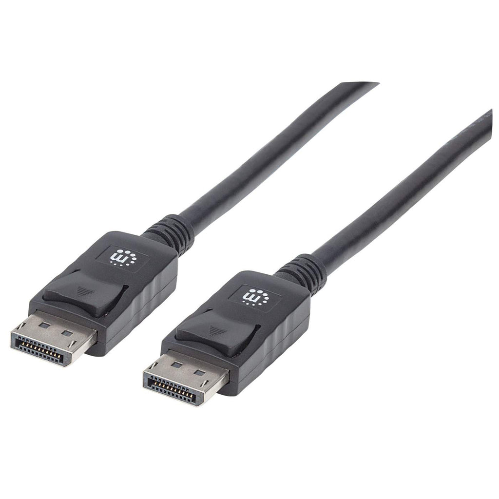 MANHATTAN DisplayPort Kabel 2m DisplayPort Stecker auf DisplayPort Stecker Geschirmt Schwarz Hohe Uebertragungsbandbreite