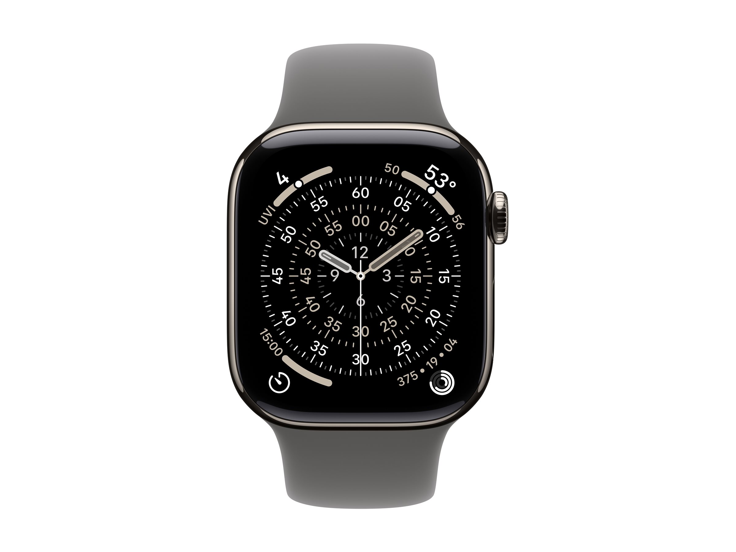 APPLE Watch Series 11 GPS Cellular 42mm Natural Titanium Case with Stone Grey Sport Band ML