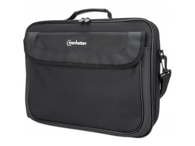 MANHATTAN Cambridge Clamshell Notebooktasche 39,6cm 15,6Zoll Staufächer an Front und Rückseite und Innen Schultergurt Tragegriff
