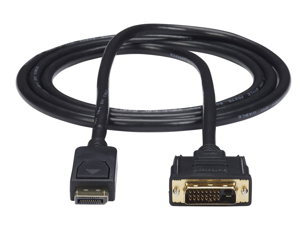 StarTech.com DisplayPort to DVI Cable - 6ft / 2m - 1920 x 1200 - M/M – DP to DVI Adapter Cable – Passive DisplayPort Monitor Cable (DP2DVI2MM6) - Videokabel - DVI-D bis DisplayPort - 1.8 m