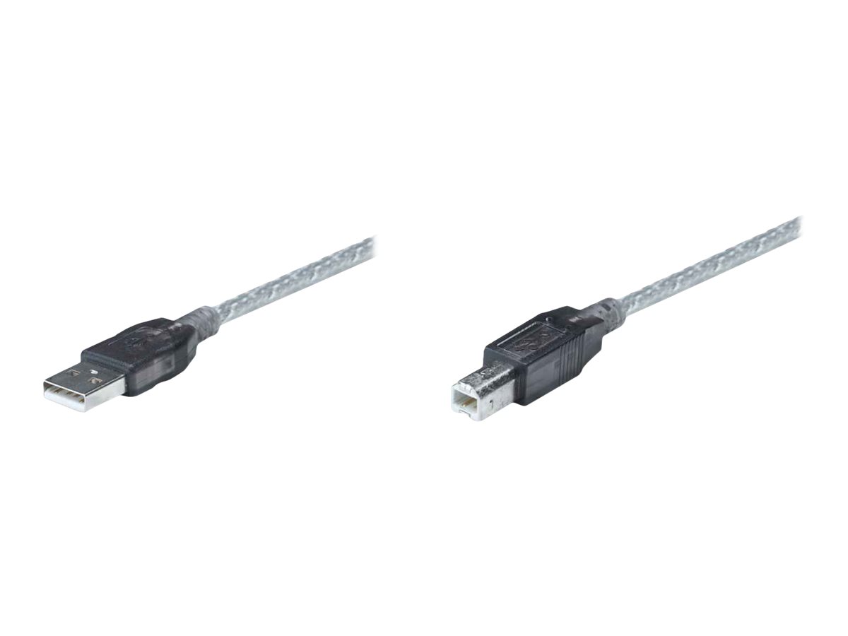 MANHATTAN USB Kabel A -> B St/St 11.0m silber aktiv