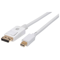 TECHLY Mini-DisplayPort M auf DisplayPort M Kabel 4K 60Hz weiss 1m TECHLY Mini-DisplayPort M auf DisplayPort M Kabel 4K 60Hz weiss 1m