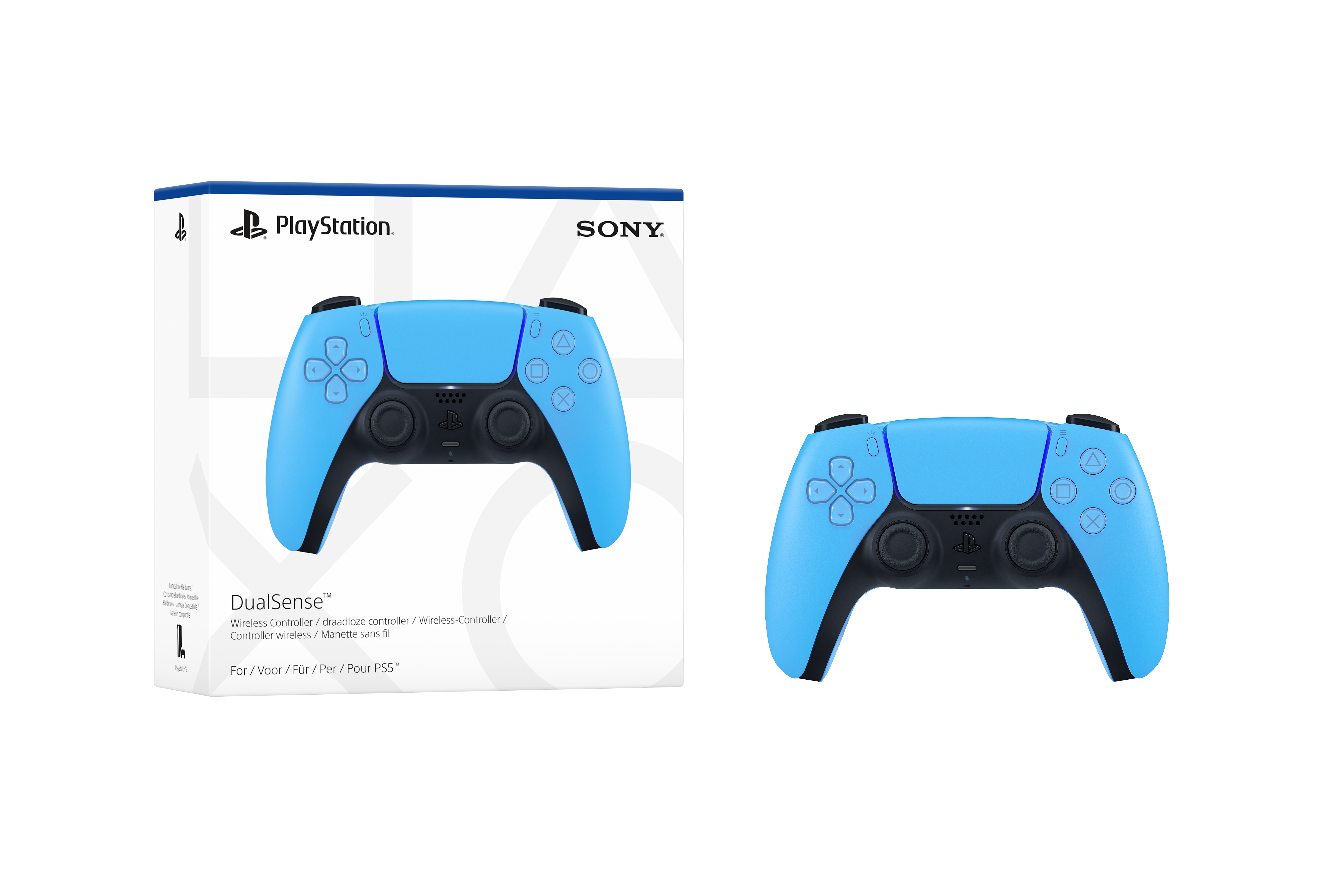 Sony PlayStation 5 PS5 DualSense WirelessController, Starlight Blue