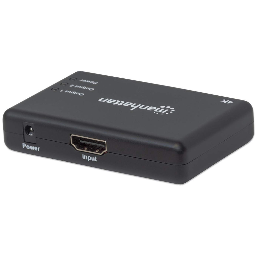MANHATTAN 4K 2Port HDMISplitter 4K30Hz Stromversorgung ueber Netzteil schwarz