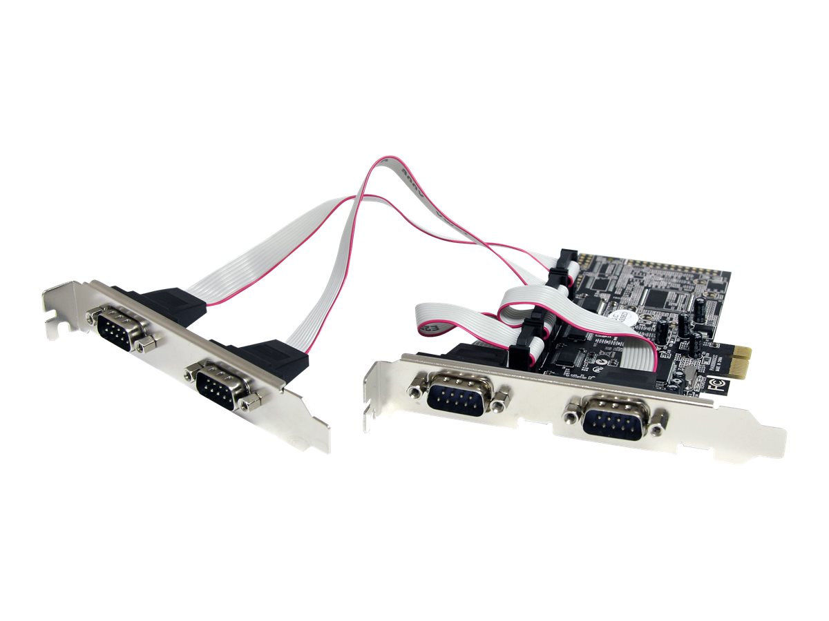 STARTECH.COM 4 Port Serielle RS232 PCI Express Schnittstellenkarte mit 16550 UART - 4 Port RS-232 / DB9 PCIe Karte STARTECH.COM 4 Port Serielle RS232 PCI Express Schnittstellenkarte mit 16550 UART - 4 Port RS-232 / DB9 PCIe Karte