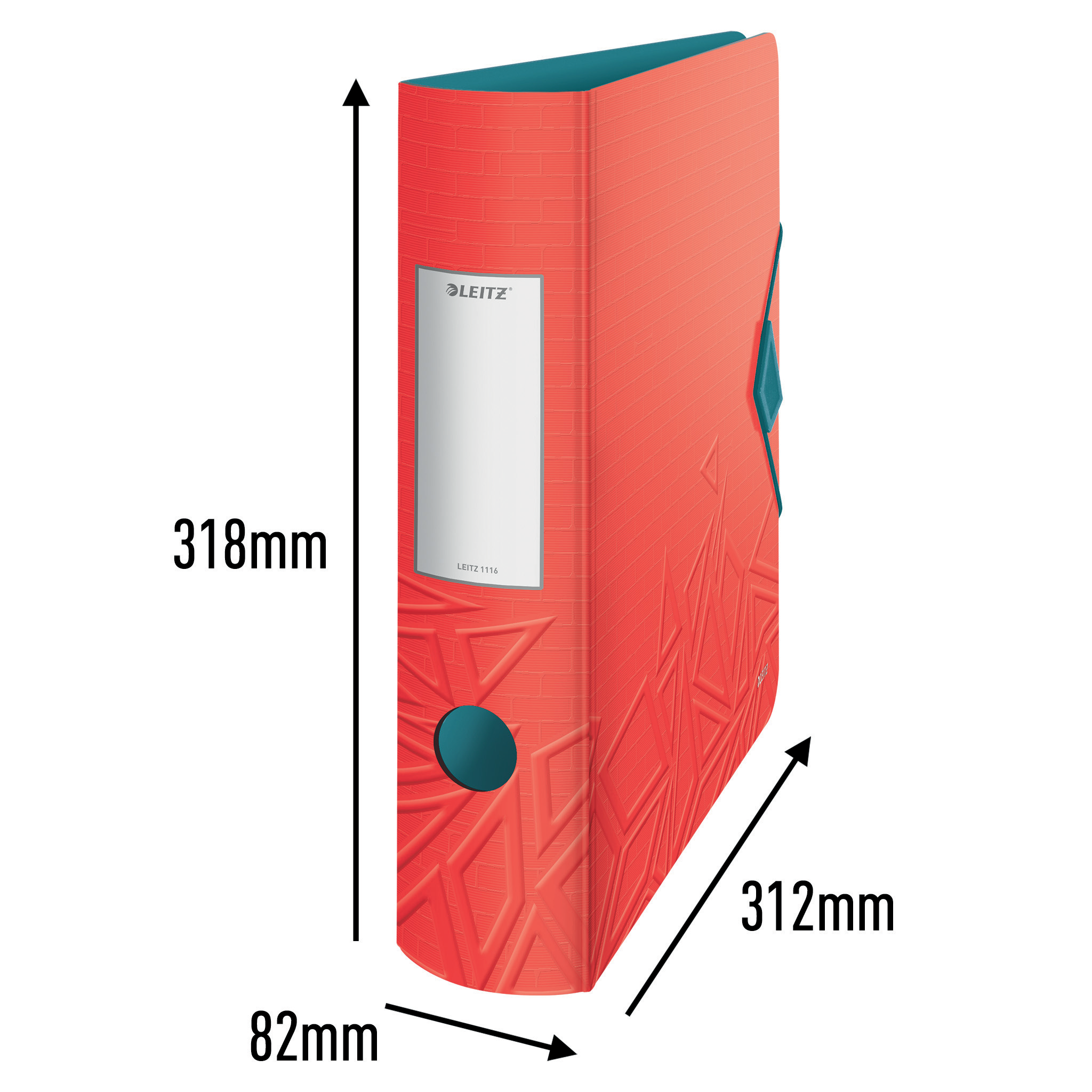 Esselte Leitz 180° Active Urban Chic rot 82 mm Rückenbreite A4