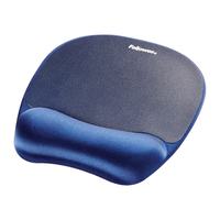 Fellowes Mousepad mit Handgelenkauflage Memory Foam dunkelblau