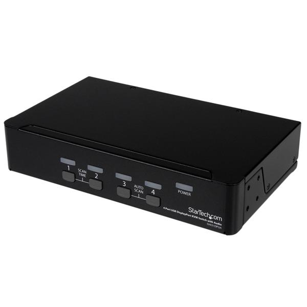 STARTECHCOM 4 Port USB DisplayPort KVM Switch with Audio