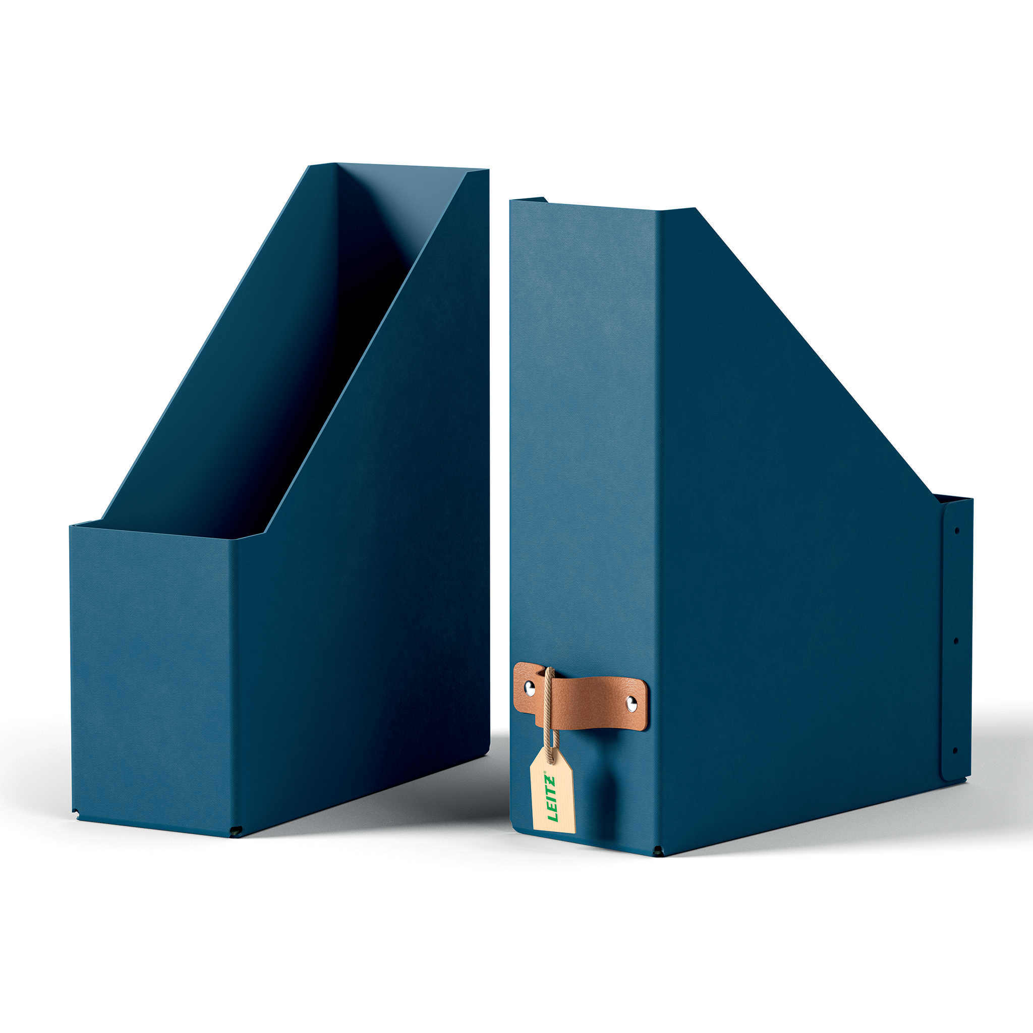 2 LEITZ Stehsammler Puro 24710068 dunkelblau Karton, DIN A4