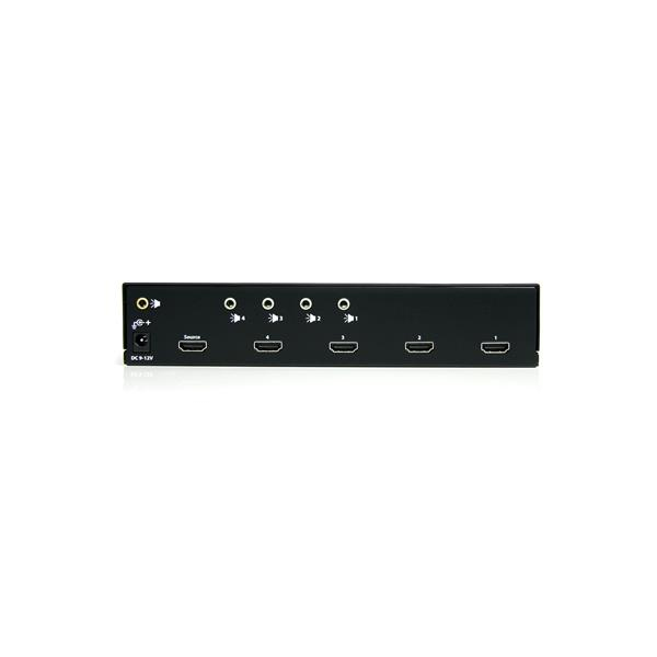 STARTECHCOM 4 Port HighSpeedHDMI Video Splitter mit Audio bis 15m HDTV 1080p 1920x1200 1 x HDMI Buchse 4 x HDMI Buchs
